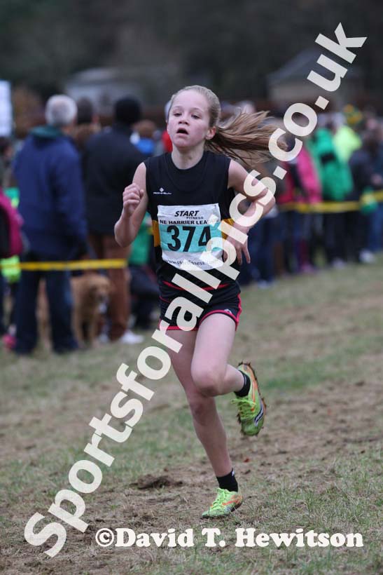 Under-13 girls green 374 NEHL, Wallington Hall. Photo: David T. Hewitson/Sports for All Pics